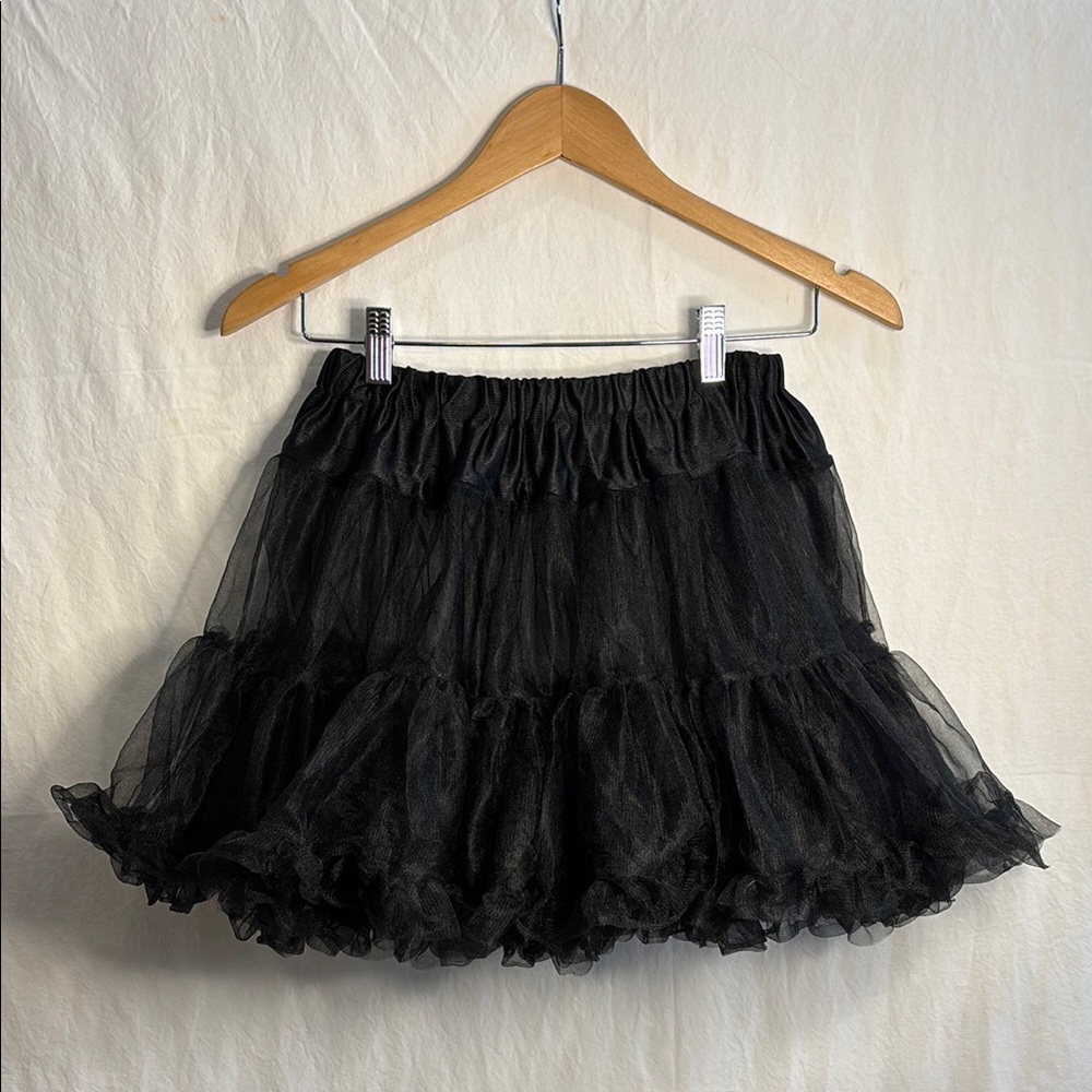 black tulle crinoline petticoat skirt M